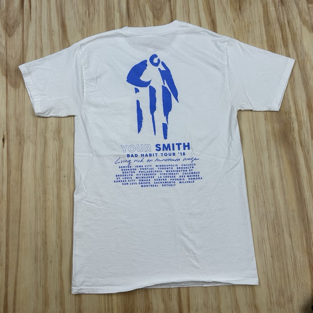 Your Smith Bad Habit Tour 2018 White T Shirt Small Short Sleeve Music Tee
